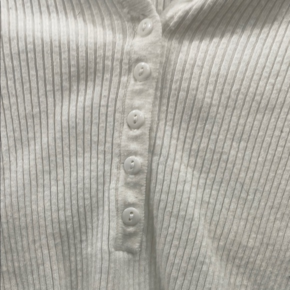 Princess Polly White Long Sleeve Crop Sweater - Picture 3 of 5